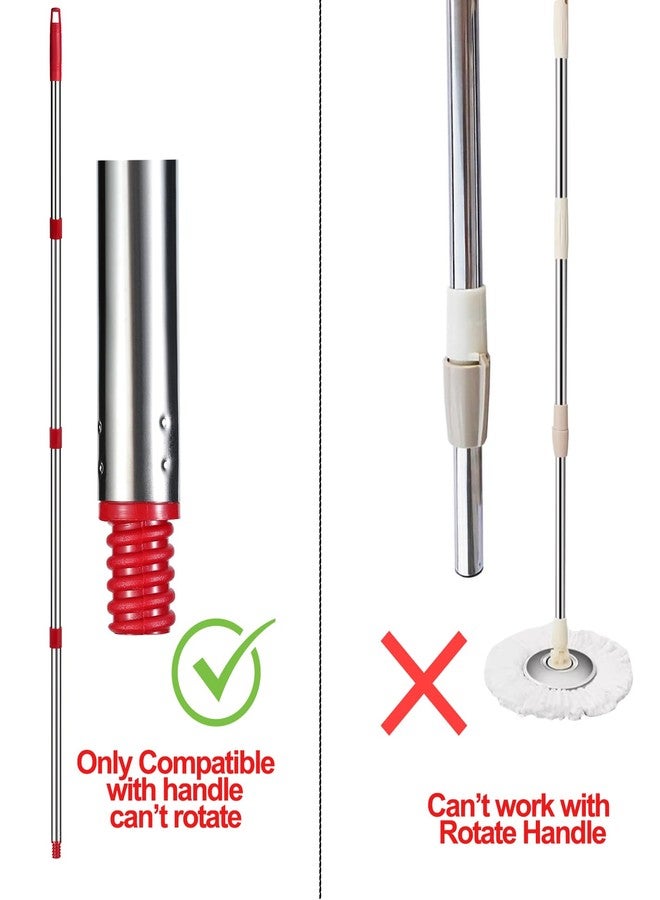 FunCee Spin Mop Replacement Handle - 4 Section Mop or Broom Handle/Stick Compatible with O Cedar Spin Mop Refills and Brooms, 30" to 59", American Threaded Joint End (Mop Head Not Included) - Image 2