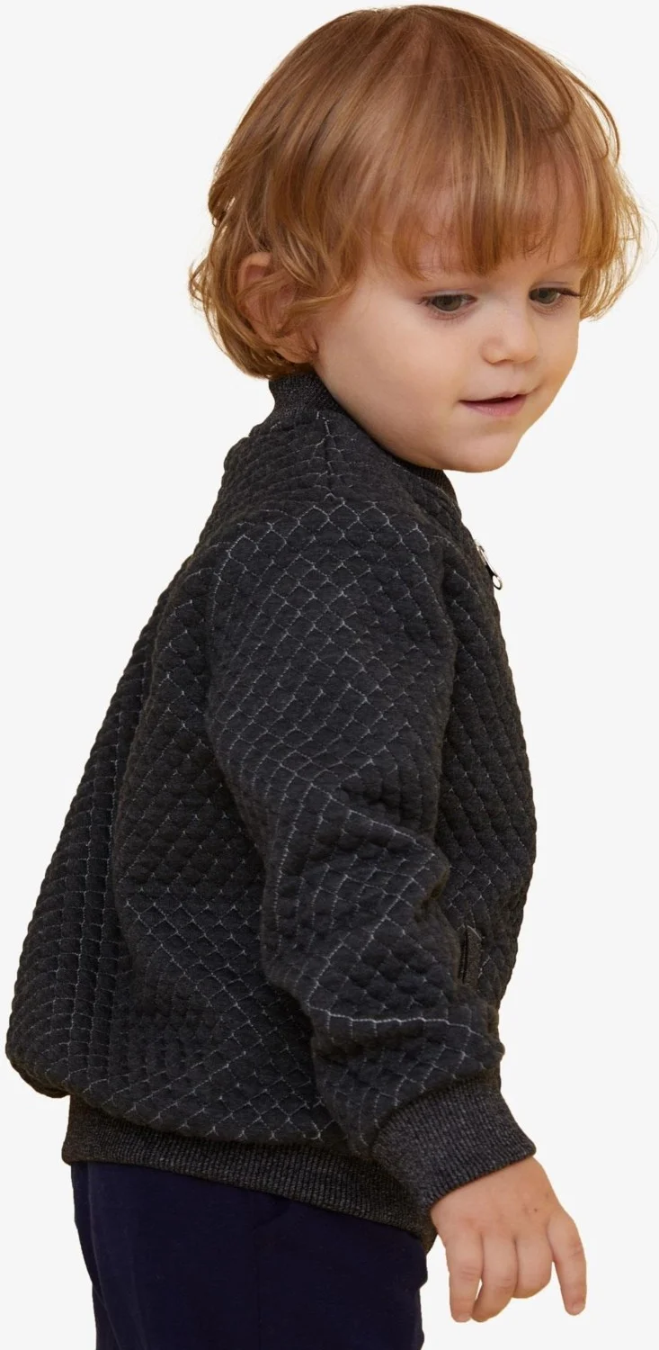 بريز GİRLS & BOYS Boy's Cardigan Zippered Crest 2-6 Years, Anthracite