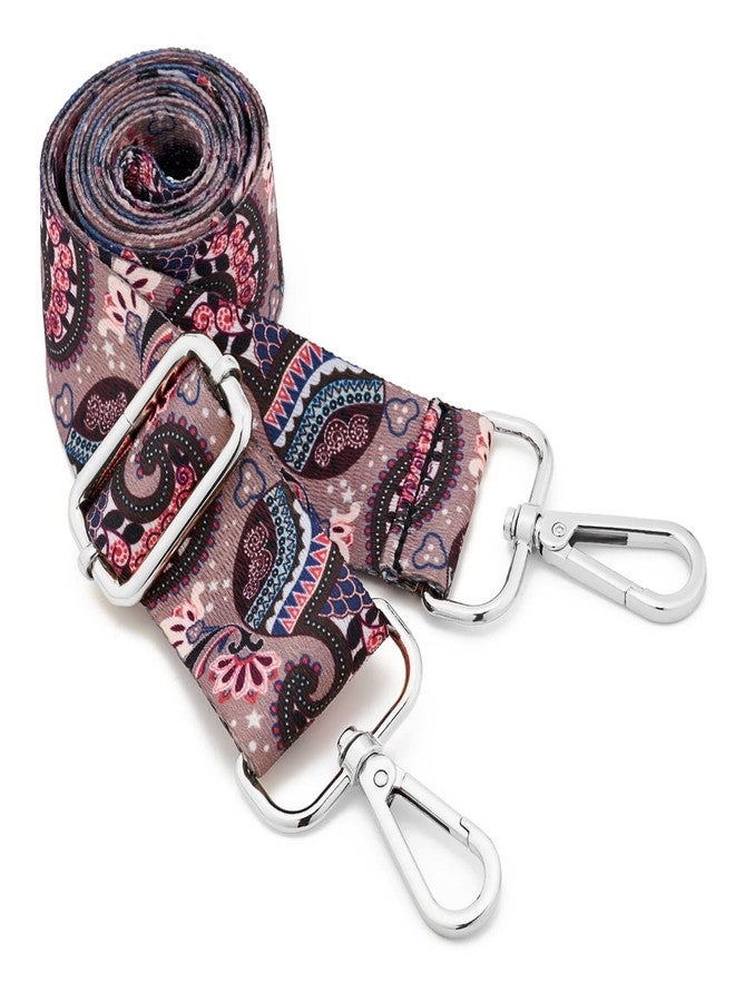ZOOEASS Silvery Buckles Wide Shoulder Strap Adjustable Replacement Belt Guitar Style Crossbody Bag Handbag Strap Multicolor Canvas Straps(Wide:1.4in,Long:49.2in) (Color29) - Image 1