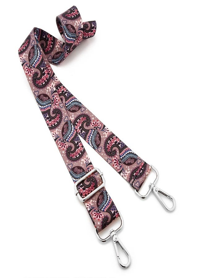 ZOOEASS Silvery Buckles Wide Shoulder Strap Adjustable Replacement Belt Guitar Style Crossbody Bag Handbag Strap Multicolor Canvas Straps(Wide:1.4in,Long:49.2in) (Color29) - Image 2