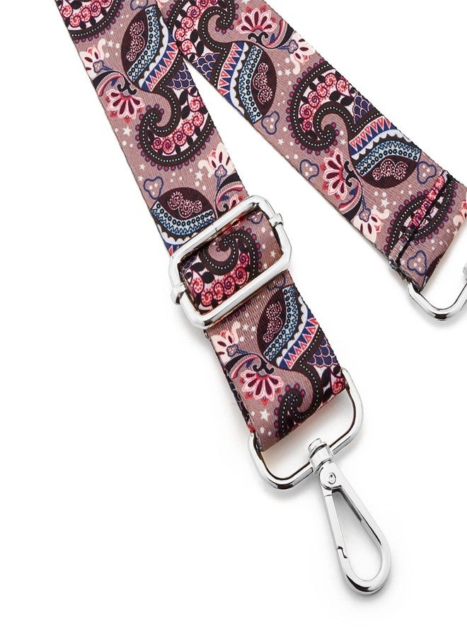 ZOOEASS Silvery Buckles Wide Shoulder Strap Adjustable Replacement Belt Guitar Style Crossbody Bag Handbag Strap Multicolor Canvas Straps(Wide:1.4in,Long:49.2in) (Color29) - Image 3
