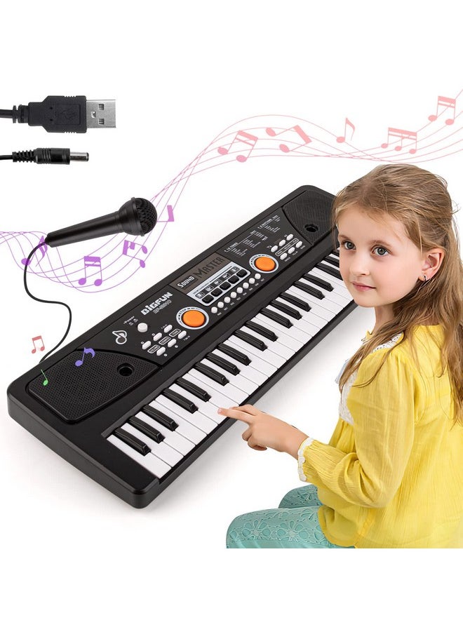 Kids Keyboard With Microphone, Kids Piano Keyboard For Beginners Electronic Piano With Mp3 Function/Audio Cable/ 16 Tones/ 49 Keys Music Toy Keyboards For Boys Girls Ages 3-12 - pzsku/Z0E278416D15F9562AB51Z/45/_/1733729789/8f77de85-3252-4194-a496-fe52ff43f864