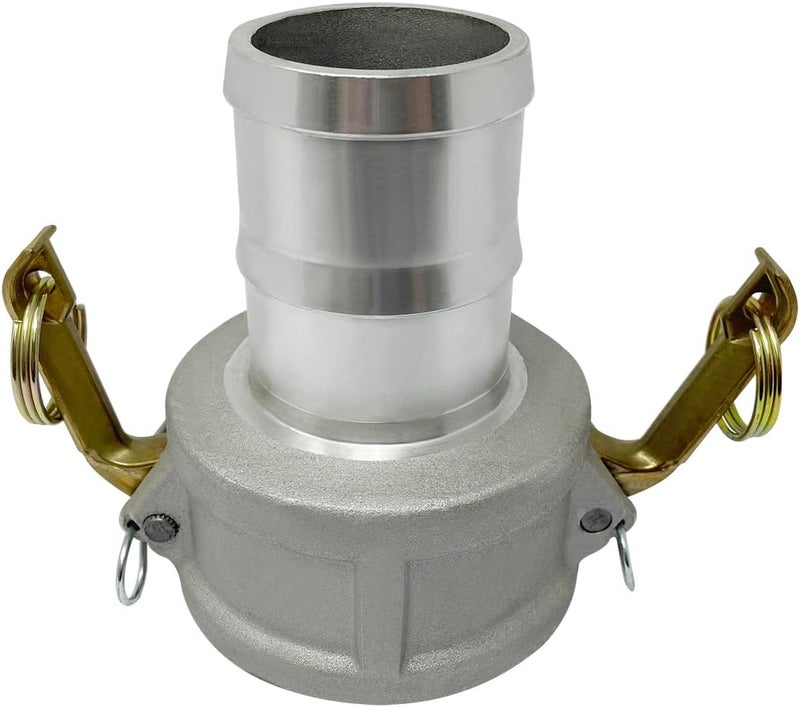 Gloxco Aluminum Type CR Cam and Groove Fitting, 3" Female Camlock x 2-1/2" Hose Shank (CAM-3025-CR-AL) - Image 2