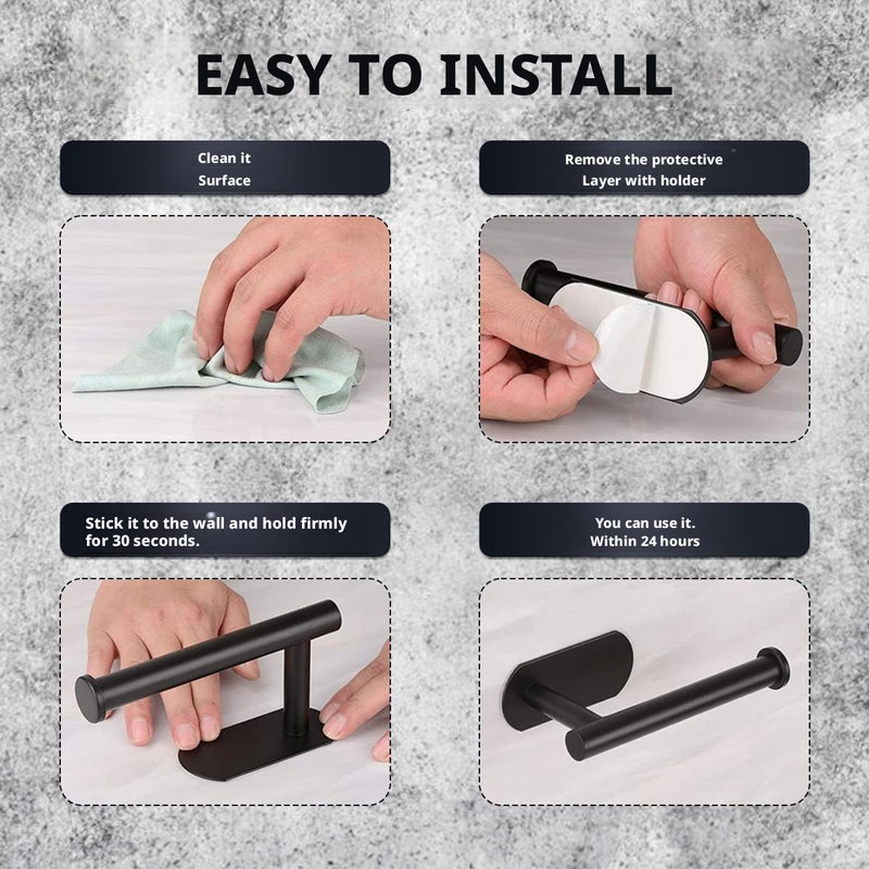 Self-adhesive Bathroom Holder Set - Image 4