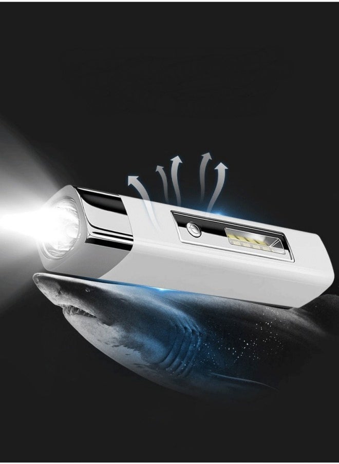 MIXDE مصباح يدوي LED محمول متعدد الوظائف، إضاءة فائقة السطوع وإضاءة USB قابلة للتكبير ومضادة للماء  - Image 3