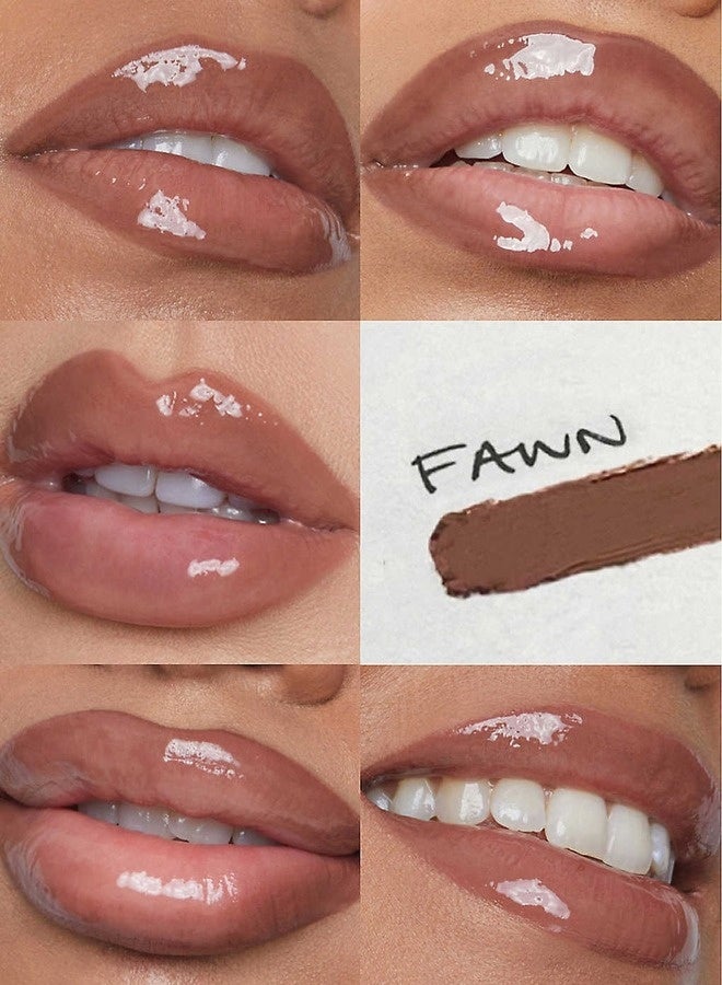 REFY Tinted Lip Gloss – Fawn | Medium Mauve-Brown Shade, Hydrating Buildable Gloss, Sheer-to-Medium Coverage, High-Shine Finish, 13 mL / 0.44 fl oz - Image 5