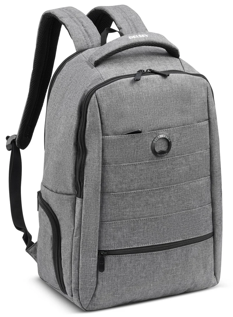 ديلسي _باريس حقيبة ظهر فوياجر بعنصرين لحماية اللابتوب مقاس . بوصة - رمادي