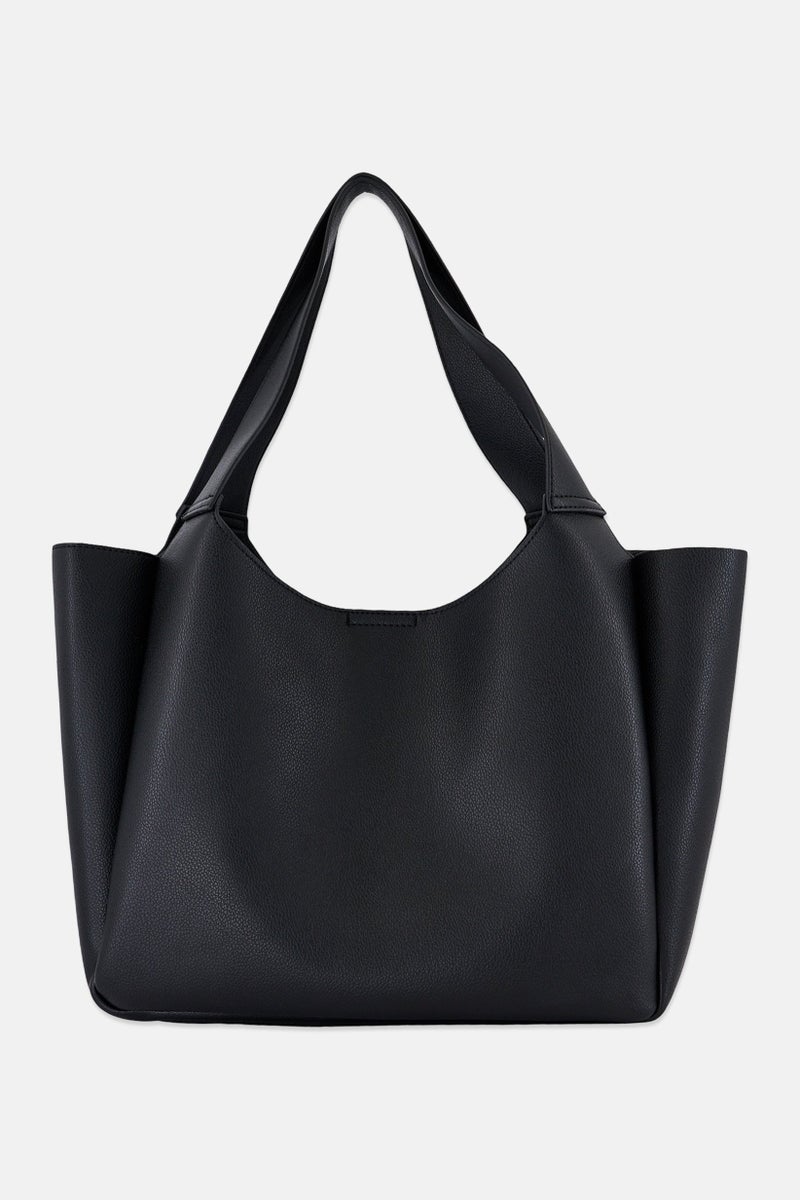 Cavalli Class Women Brand Logo Tote Bag, Black  - Image 2
