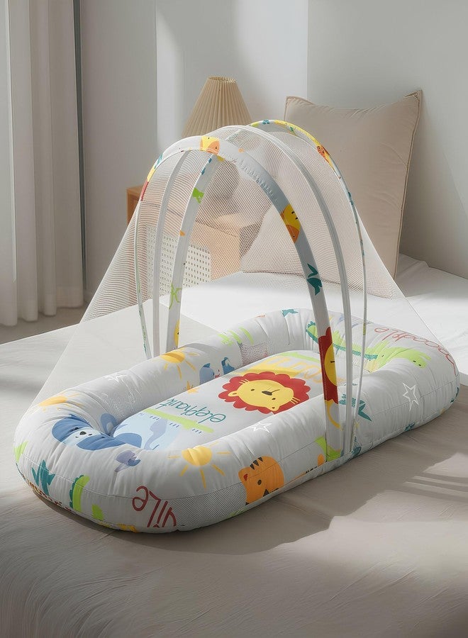 StarAndDaisy 3 in 1 Baby/Mosquito net for Sleeping 0-12 Months- Newborn, Mosquito net for Baby/Soft and Comfortable Bed, Washable Cotton Design for Baby - Image 1