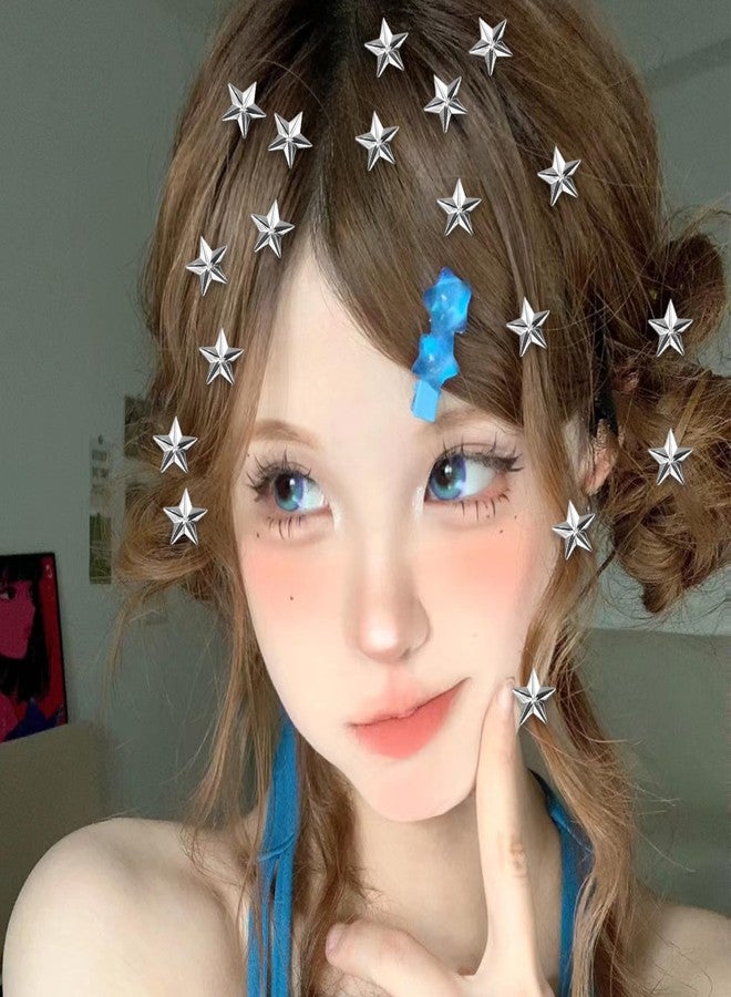 CYUXING 30Pcs Five-Pointed Star Bean Clips for Brides & Children, Rhinestone Mini Claw Clips for Women Cute Hair Accessories Mini Hair Pins for Braids Small Decorative - Image 5