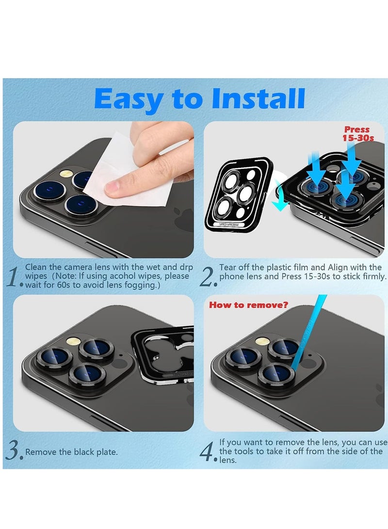 ELTRAZONE Compatible with iPhone 14 Pro/iPhone 14 Pro Max Camera Lens Protector, Anti-Scratch HD Tempered Glass Lens Screen Protection Cover - Image 3