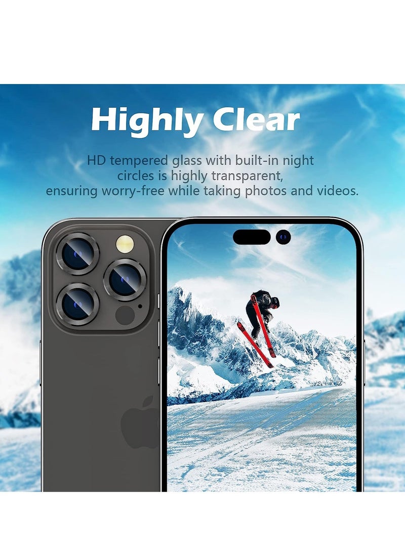 ELTRAZONE Compatible with iPhone 14 Pro/iPhone 14 Pro Max Camera Lens Protector, Anti-Scratch HD Tempered Glass Lens Screen Protection Cover - Image 2