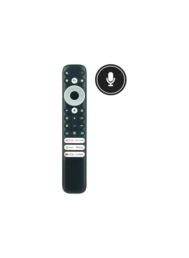 TIGER RC902V-FMRB Voice Replaced Remote Fit For TCL Smart TV 21001-000037,With short Apps: NETFLIX PRIME-VIDEO GUARD DISNEY+ YOUTUBE CHANNEL 65C831 55C831 55C631 85C735K 98C735K 75X925 sub RC902V FMR2  - Image 3