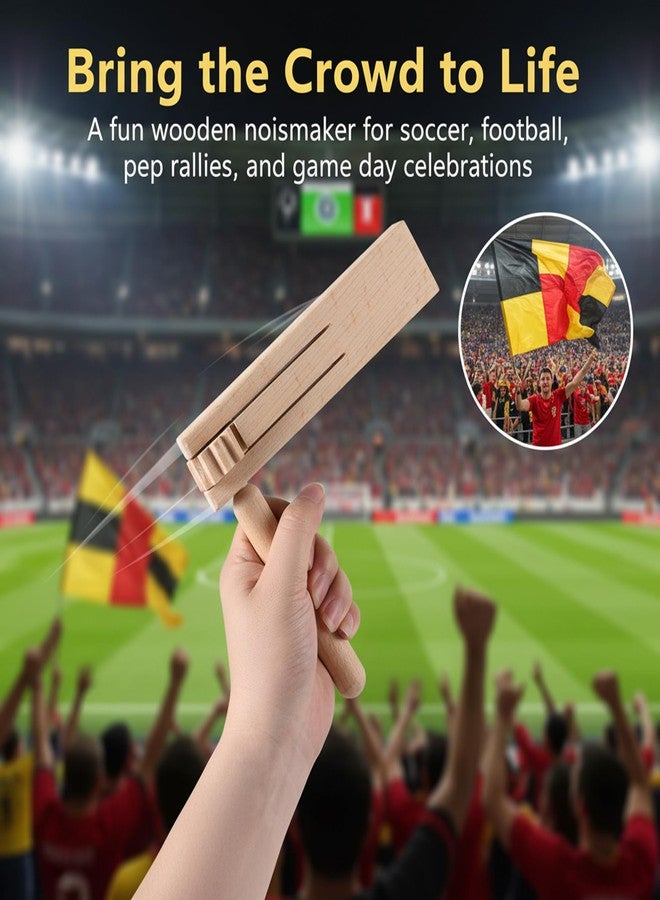 Mihey 12 Pack Matracas Mexicanas Noise Maker, Wooden Spinning Ratchet Noise Makers for Soccer Football Sporting Events, Graduation and Cinco De Mayo Celebrations - Image 4
