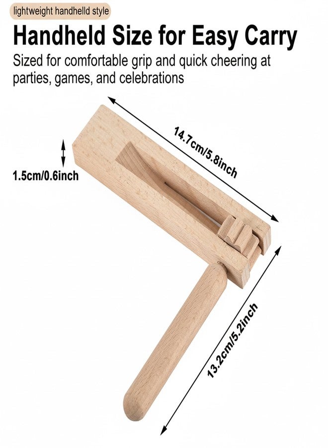 Mihey 12 Pack Matracas Mexicanas Noise Maker, Wooden Spinning Ratchet Noise Makers for Soccer Football Sporting Events, Graduation and Cinco De Mayo Celebrations - Image 2
