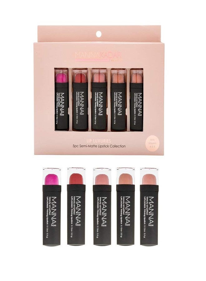 Manna Kadar Full Size Liplocked Priming Lipstick Set, 5 Count