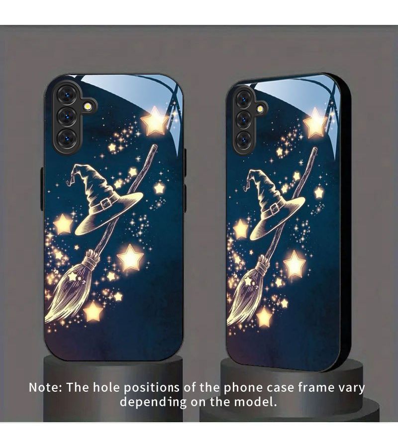 حافظة زجاجية سوداء مقواة لهاتف Samsung Galaxy A06 بتصميم نجمي، لـ Galaxy S25 Ultra S24 Plus A14 A15 A33 A34 A53 A54 A73 - Image 2