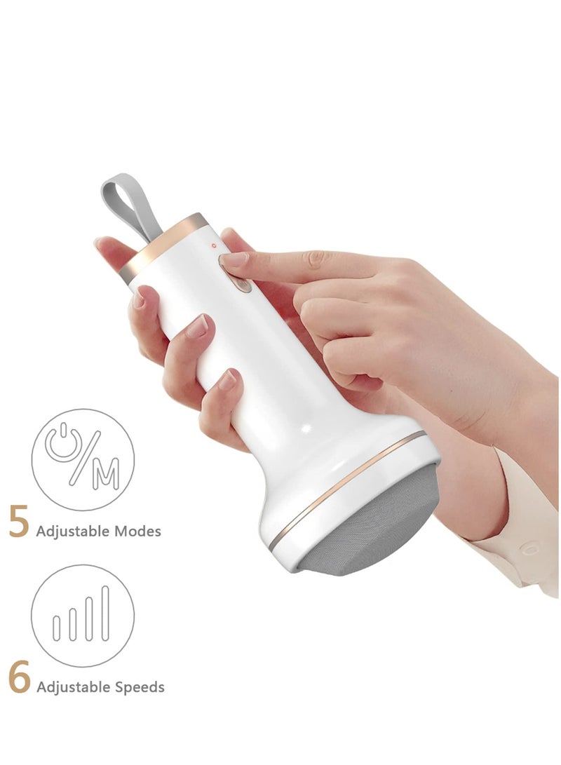 SOLARAE Wireless Electric Cellulite Remover Massager - Handheld Full Body Slimming Device with 8 Massage Heads for Muscle, Belly, Waist, Butt, Arms, and Legs Drainage Massage, White - Image 3