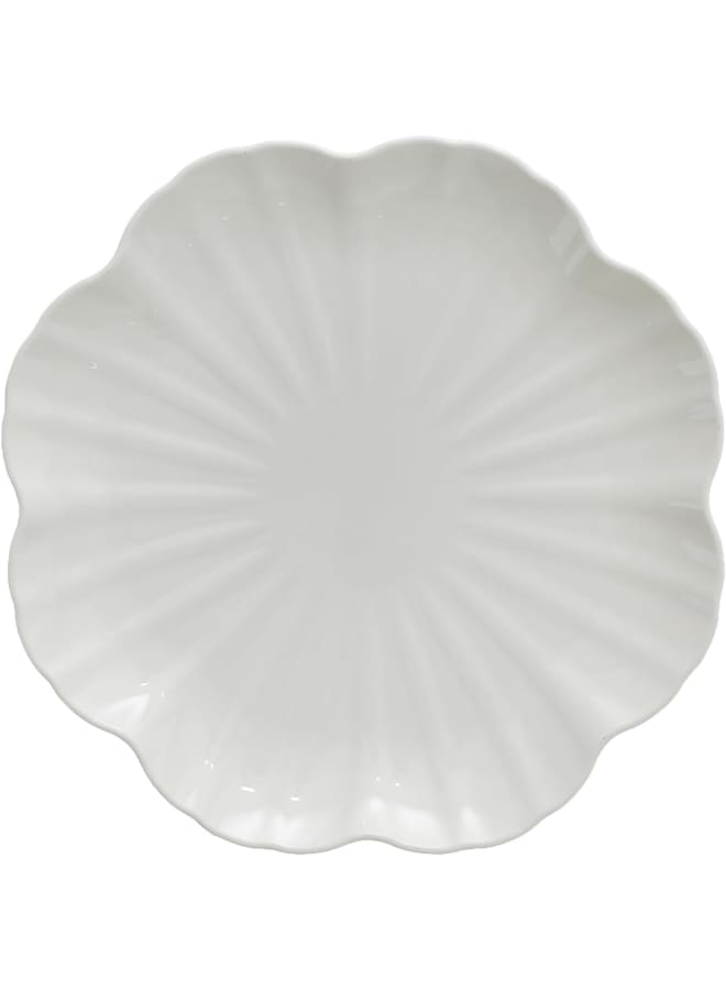 Moments Jewel Petal Round Server, 33 Cm Size, White - Image 1