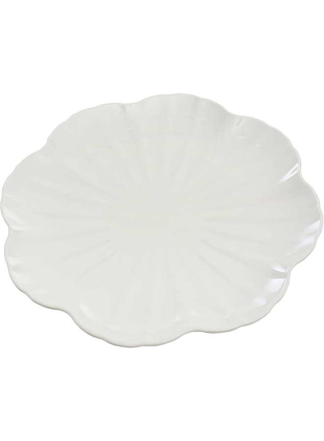 Moments Jewel Petal Round Server, 33 Cm Size, White - Image 2