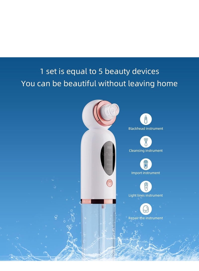 سيوسي إزالة الرؤوس السوداء الفراغ المسام المياه تدوير التنظيف البثور أداة استخراج 6 شفط 3 صالات قابلة للتعديل التجميل للرجال والنساء - Image 3