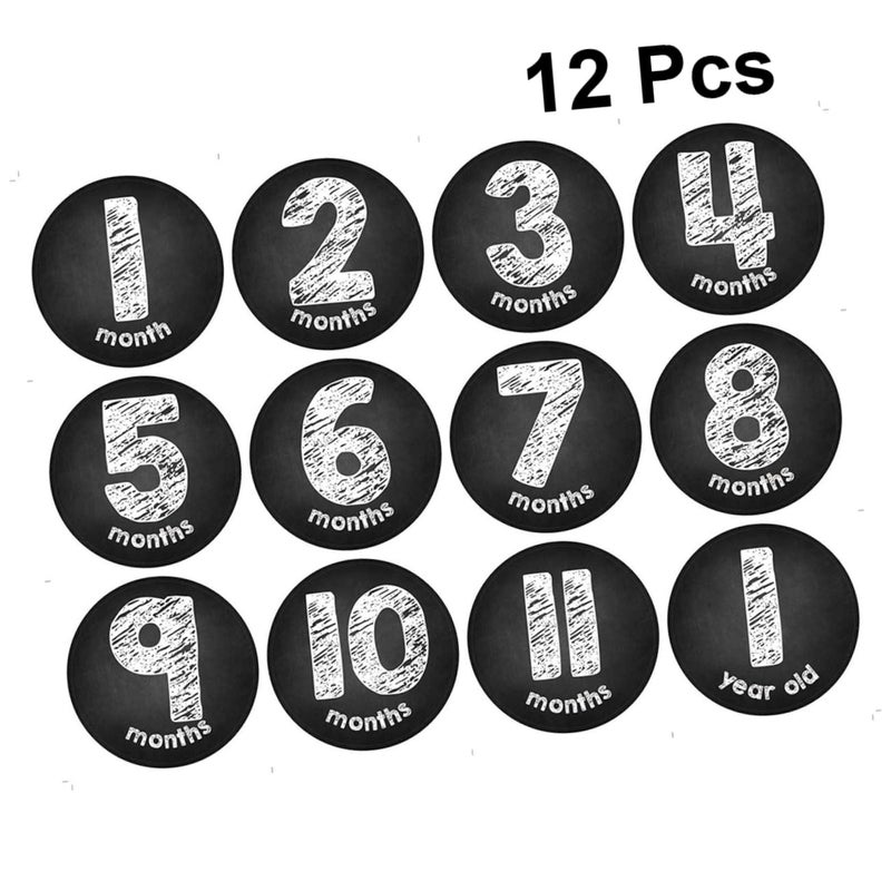 12 Month Milestone Stickers For Baby Photography Safe Material Photo Props - Image 4