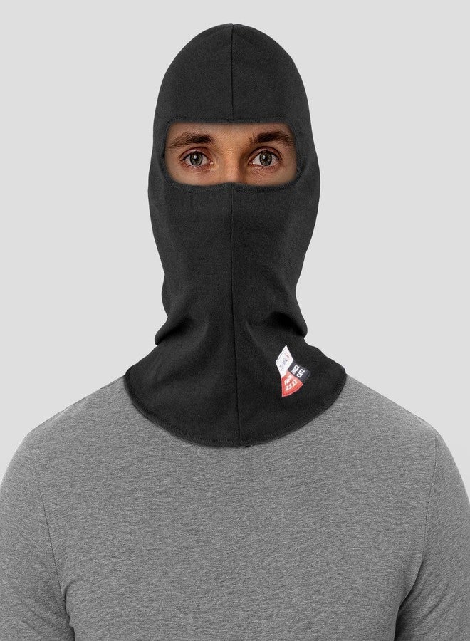 Fullsheild FR Balaclava for Men FR Balaclava Face Mask 12oz Flame Resistant Welding Mask Arc Rated NFPA2112 CAT2 Covering Welding Hood Black One Size - Image 2