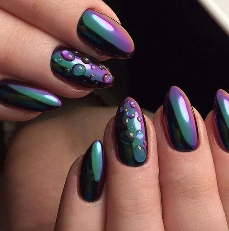 Pretty Diva Chameleon Chrome Nail Powder - Ombre Chameleon Powders Chrome Nail Pigment Mirror Finish, Color Shifting Chrome Nail Pigment with Multi-chrome Nail Powder - Fairy - Image 2