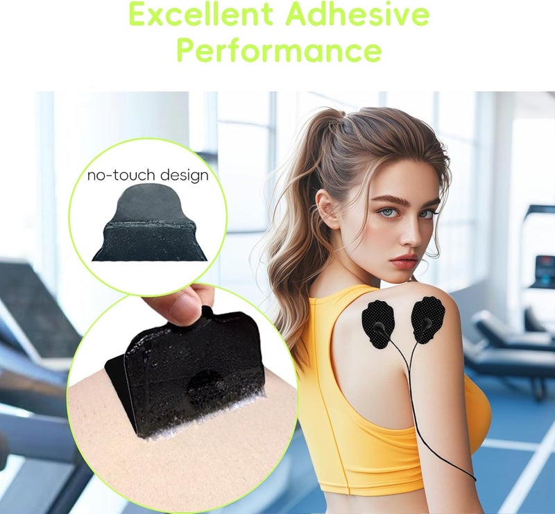 RLEXIO 20 Pack TENS Unit Electrode Pads with Wire Cable Combination Set. Reusable Premium Hydrogel Self-Adhesive TENS Unit Replacement Pads, Compatible with Belifu, AVCOO, NURSAL, TENS 7000, AUVON, Neocarbon - Image 4