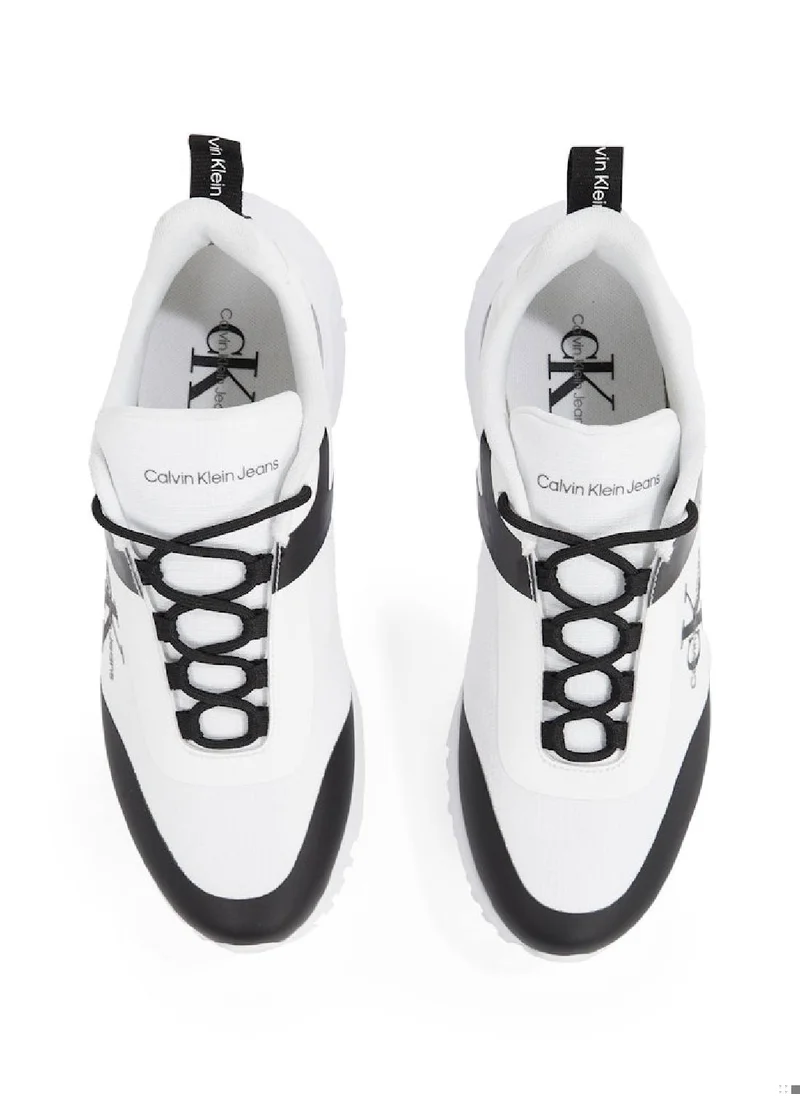 Calvin Klein Jeans Men's Runner Low Top Trainers - Polyester, White