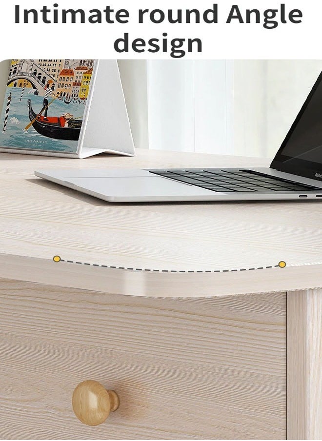 NKX - Modern Upgraded Computer Laptop Desk Modern Style Bookshelf for Home and Office Room 123 CM - Image 1