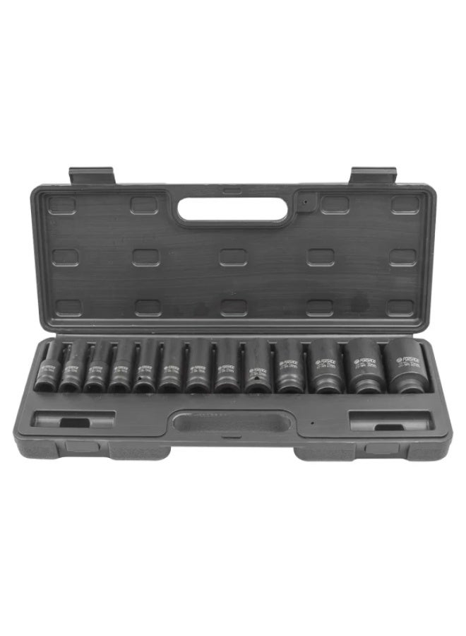 FORSAGE Deep impact socket set 13 pcs 1/2" (10, 12-15, 17, 19, 21, 22, 24, 30, 32mm) - Image 2