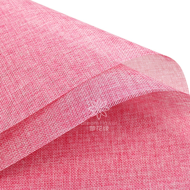 Linen Colored Linen Rolls, Flower Packaging, Bouquet Packaging Net Materials, Kindergarten Decoration, Pastoral Style Linen Rolls - Image 1