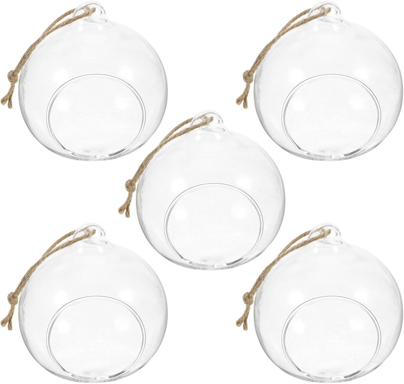 Elegant multi-option build Holibanna 5pcs Hanging Glass Terrarium Baubles with 8cm Opening and 4.5cm Dual Holes, Crystal Sphere Candle Holders with 1.2m Natural Jute Rope for Home Décor and Hanging Tea Light Display Economical upgraded quality All need matching options Multi-market varied design options Affordable fast purchase options All-item unified delivery Nationwide delivery Simple multi-feature practical build Market popular practical build All user affordable trusted quality Small apartment fit Dust tight seal Easy daily handling design Wear resistant Elegant practical multi-option build Quick available purchase options Storage & transit friendly Storage burden minimized build Cross-location transit friendly build Global easy assemble picks One piece build Multi-use well optimized build Backup reserve local stock Minimal design General compatible practical design - Image 1