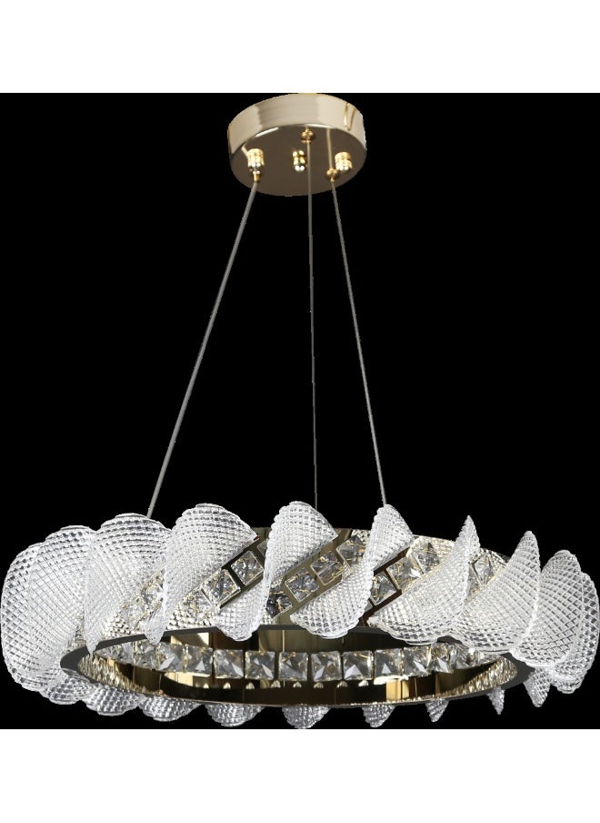 Hummer Modern golden chandelier with 3 lights, 65 watts, diameter 60 cm  - Image 1