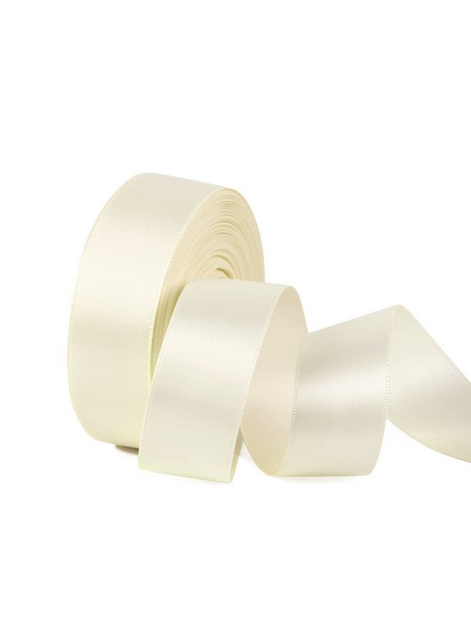 David accessories Double Face Satin Ribbon 1" Wide X 20 Yards For Party Wedding Home Decoration Handmade Craft (810 Ivory) - Image 1