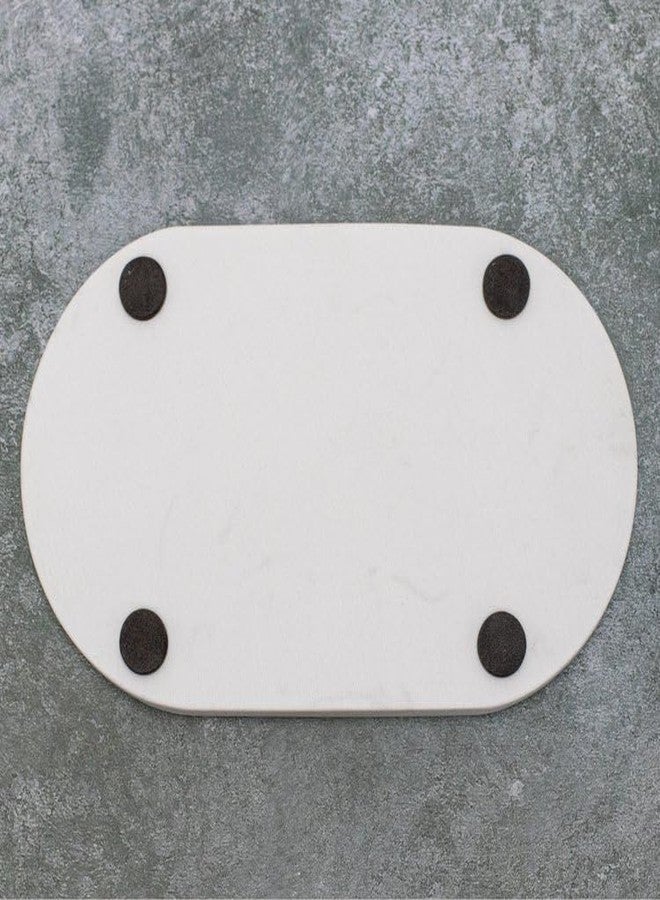 MBSC Oval Shape Marble Tray For Bathroom, Kitchen Serving, Dining Table Decoration And Gift (Vanity Platter),White - Image 4