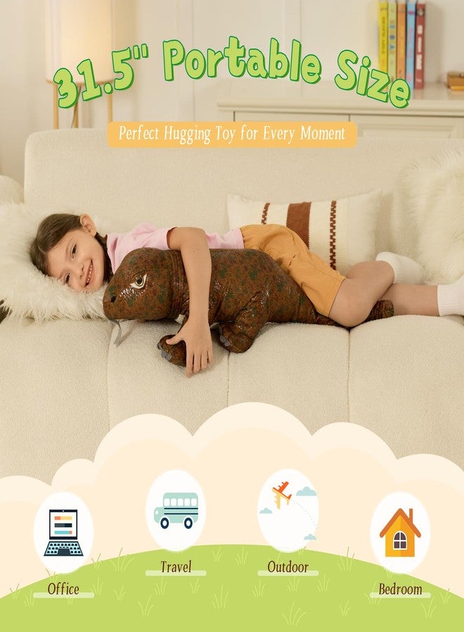 MorisMos Giant Komodo Dragon Stuffed Animal Pillow, 32" Plush Komodo Dragon Toy for Kid Girl Boy Birthday Gift, Realistic Big Monitor Lizard Stuffed Animal,Living Modern-Day Dinosuar Dragon Decoration - Image 3