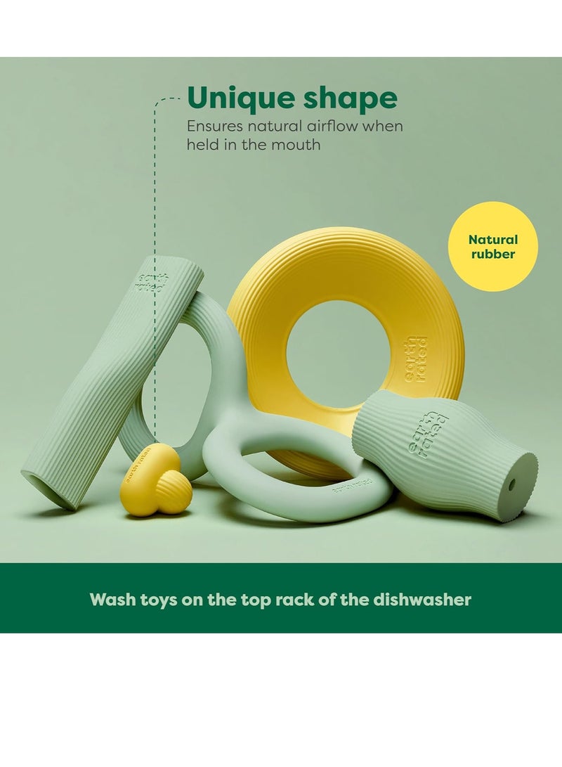 إيرث ريتد لعبة إحضار الكرة التفاعلية للكلاب من السلالات الصغيرة والمتوسطة والكبيرة تأتي بأحجام متعددة مصنوعة من المطاط الطبيعي مثالية للاستخدام الداخلي والخارجي صغيرة صفراء - Image 4