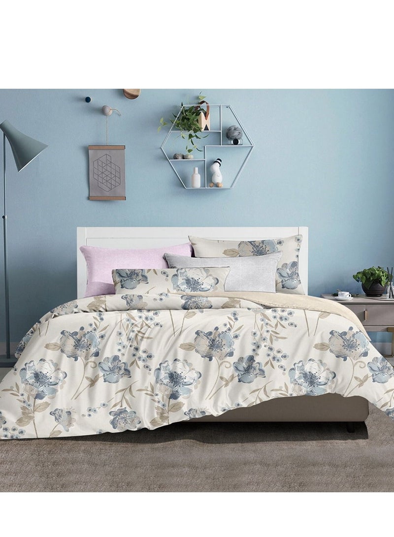 فيفوريت فيفرت طقم لحاف بيج نقشة بألوان متعددة كينج نفرين طقم 6 قطع - Image 1