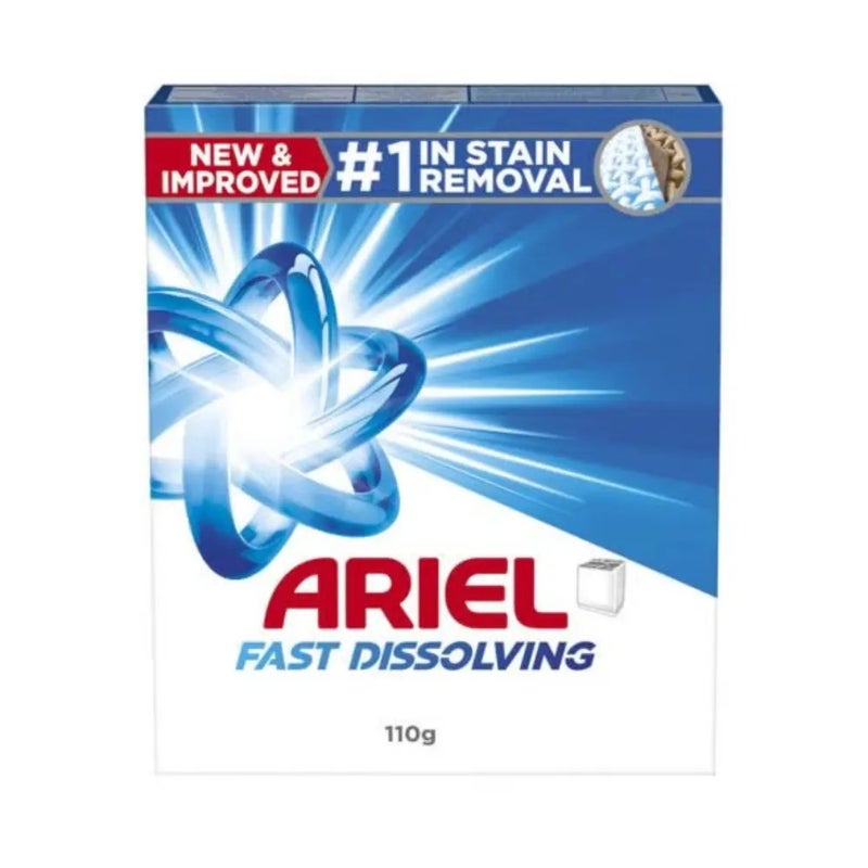Ariel Fast Dissolving Laundry Detergent Powder- 110gms