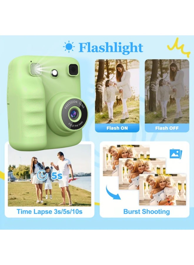 Instant Print Digital Camera for Men, Women - HD Selfie Camera with Built-in more Filters, 1080P Photo/Video Recording,Built-in Rolls Paper - Portable Mini Polaroid Printer for Travel, Valentine's Day, Christmas, Birthdays, Parties - Best Creative Gift for Couples, Friends, Family（1300mAh Rechargeable batteries） - Image 4