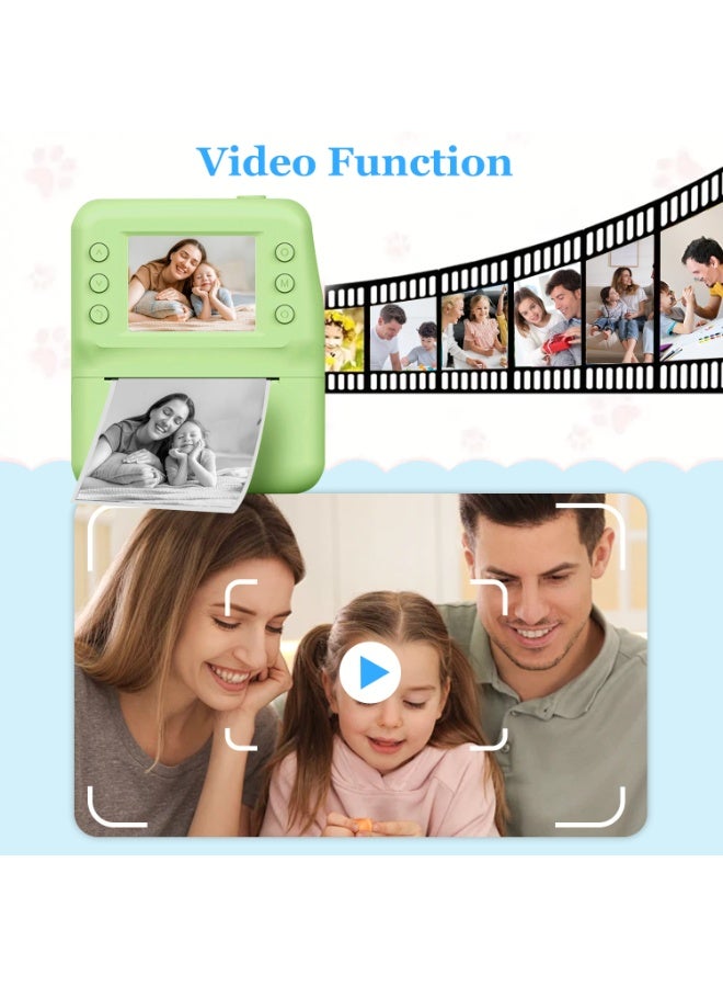 Instant Print Digital Camera for Men, Women - HD Selfie Camera with Built-in more Filters, 1080P Photo/Video Recording,Built-in Rolls Paper - Portable Mini Polaroid Printer for Travel, Valentine's Day, Christmas, Birthdays, Parties - Best Creative Gift for Couples, Friends, Family（1300mAh Rechargeable batteries） - Image 5