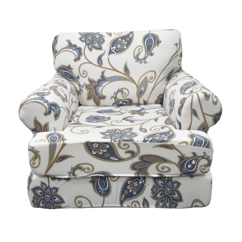 KRFOONN 2 Pieces T Cushion Chair Slipcovers with Arms Stretch Sofa Cover Armchair Slipcovers with 1 Individual T Shape Cushion Covers Furniture Protector Couch Covers for Living Room 02 - Image 2