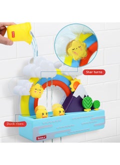 Generic Direct Selling Children's Bath Toys Lighting Music Rainbow Ducks Play With Water Spring Swimming Bathroom Play With Water-Color:Blue Elephant Electric Shower  - Image 4