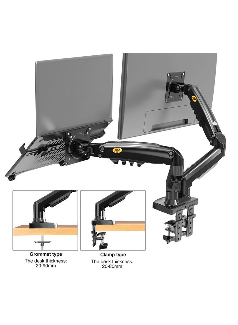 NB North Bayou F160-FP Space-Saving Dual Monitor & Laptop Stand - Image 2