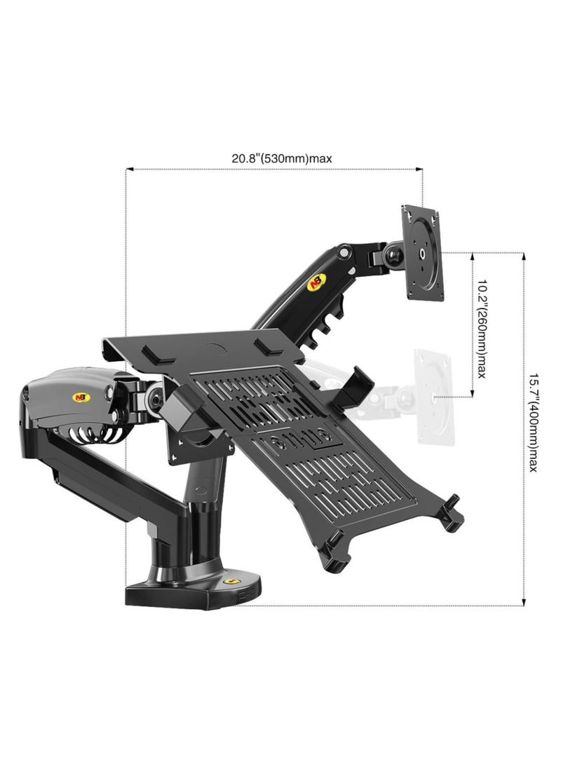 NB North Bayou F160-FP Space-Saving Dual Monitor & Laptop Stand - Image 3