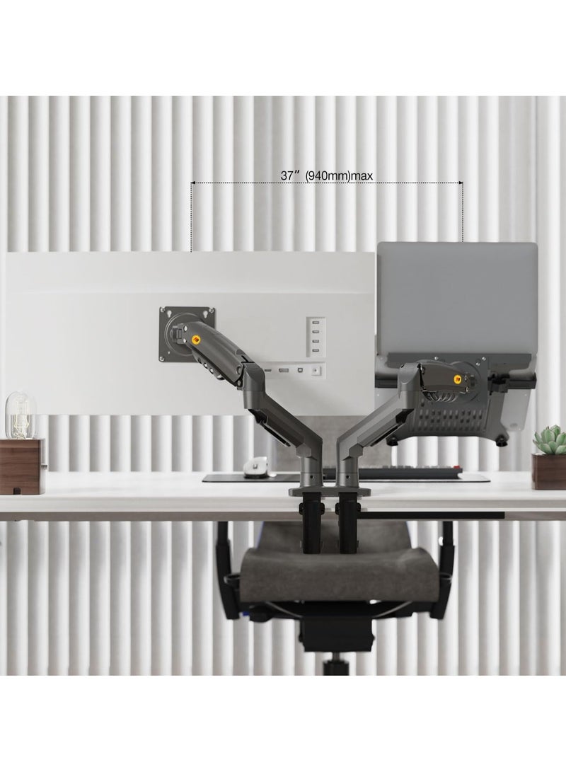 NB North Bayou F160-FP Space-Saving Dual Monitor & Laptop Stand - Image 4