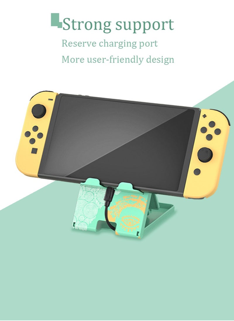 X-level Switch Stand for Nintendo, for Tears of the Kingdom Switch Holder, Adjustable Switch Lite Compact Portable Foldable Stand for Nintendo Switch Accessories (Green)  - Image 2