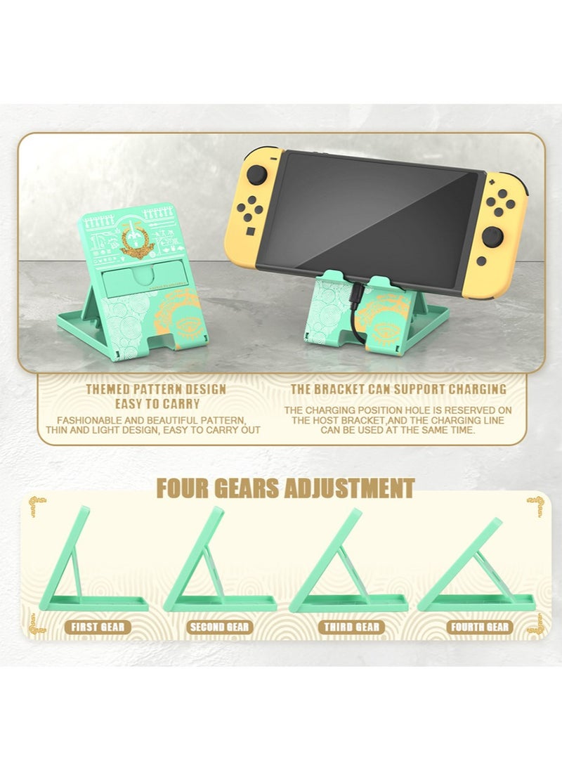 X-level Switch Stand for Nintendo, for Tears of the Kingdom Switch Holder, Adjustable Switch Lite Compact Portable Foldable Stand for Nintendo Switch Accessories (Green)  - Image 3